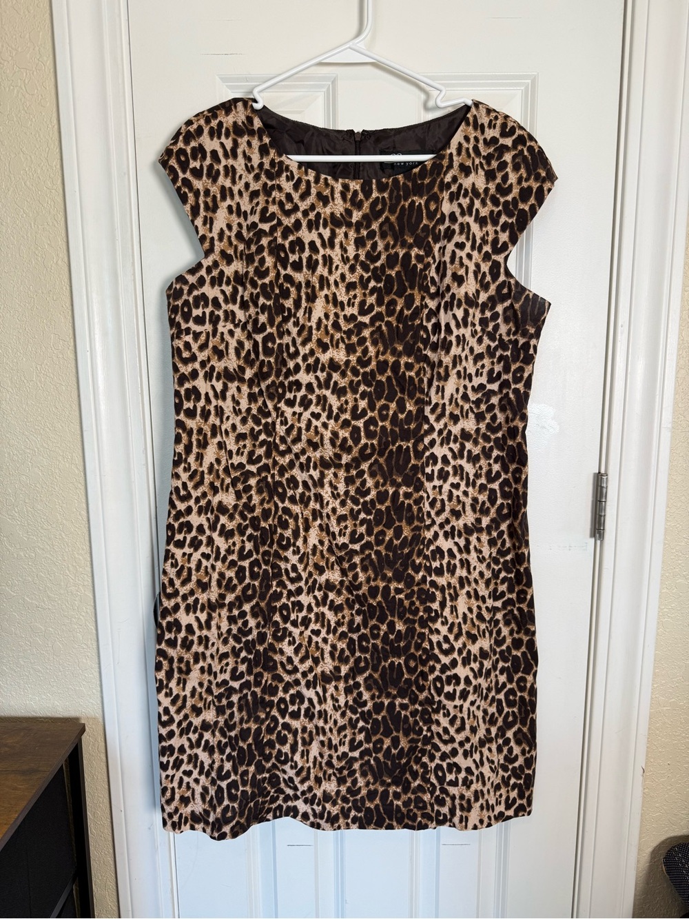 Leopard Print Mini Dress in Brown